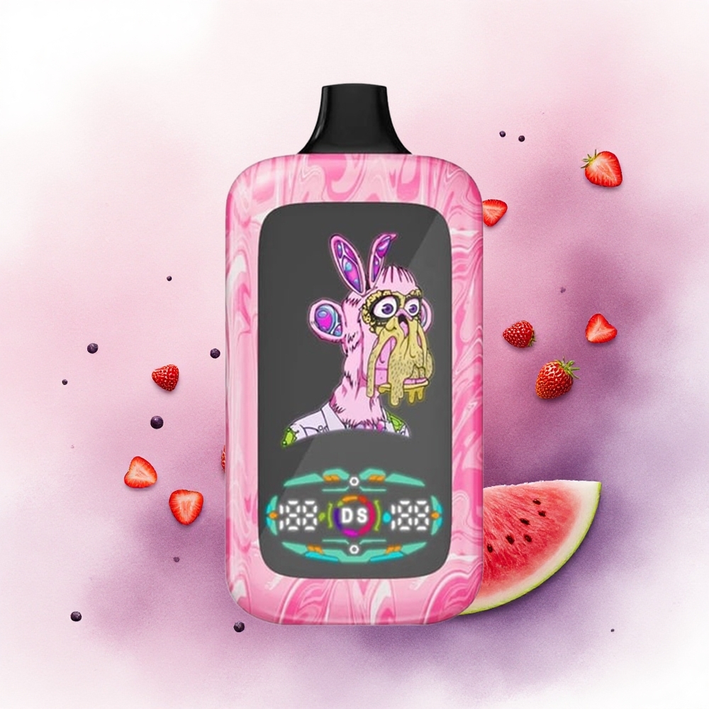 Fumot Digital Monkey 20000/40000 Puffs Pepene Roșu Căpșuni cu Nicotină 5 și Baterie 850mAh