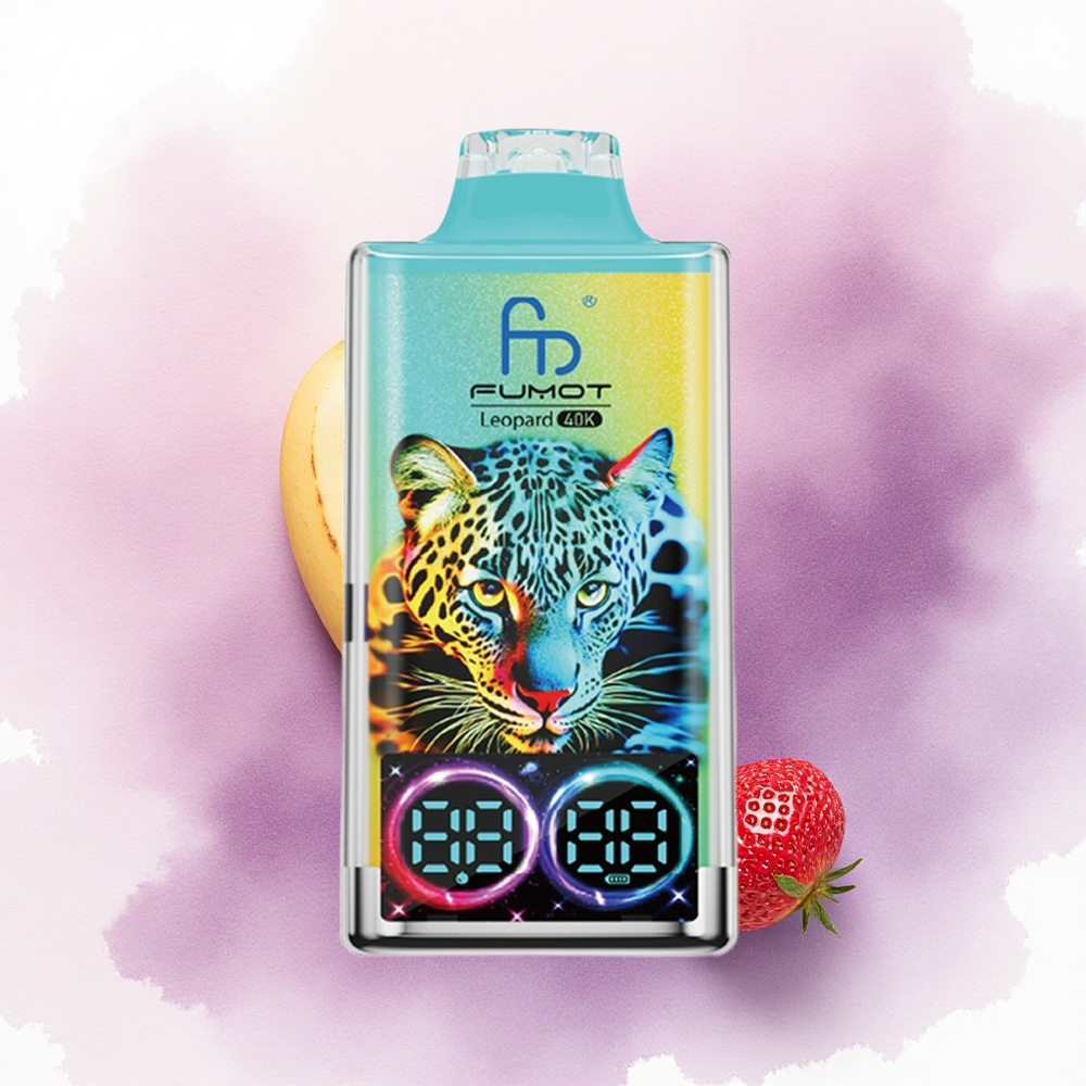 Fumot Leopard 40K Puffs Căpșună Banană 5 Nicotin 700mAh Dual Mesh