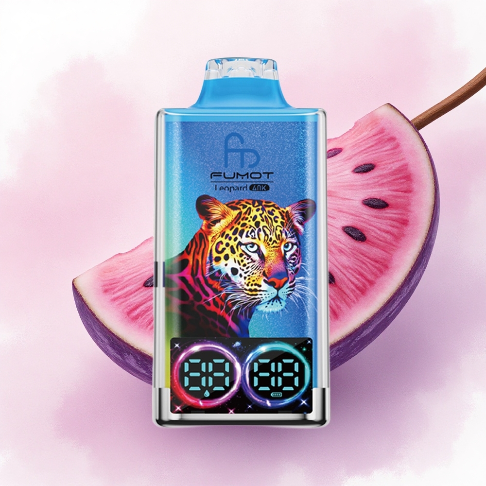 Fumot Leopard 40K Puffs Pepene Gutui Bubă Gumă cu 5 Nicotină și 700mAh Baterie Dual Mesh