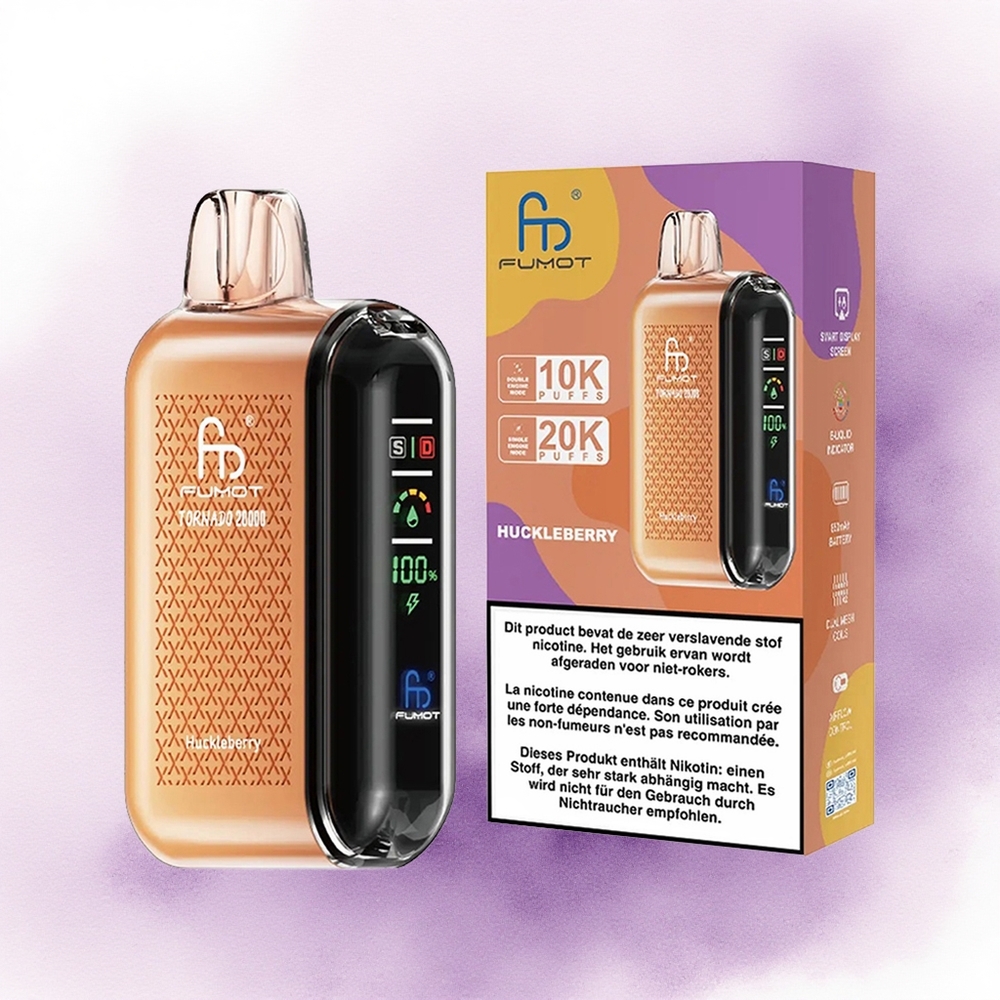 Fumot Tornado 20000 Puffs Afine Dum Coil Dual 20ml 850mAh Nicotină 2