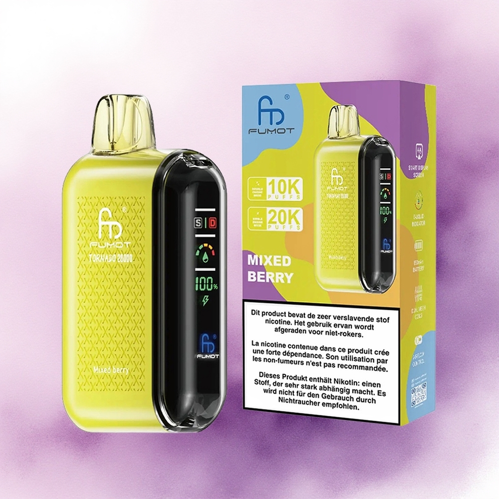 Fumot Tornado 20000 Puffs Amestec de fructe de pădure cu Coil Dual Mesh și 850mAh