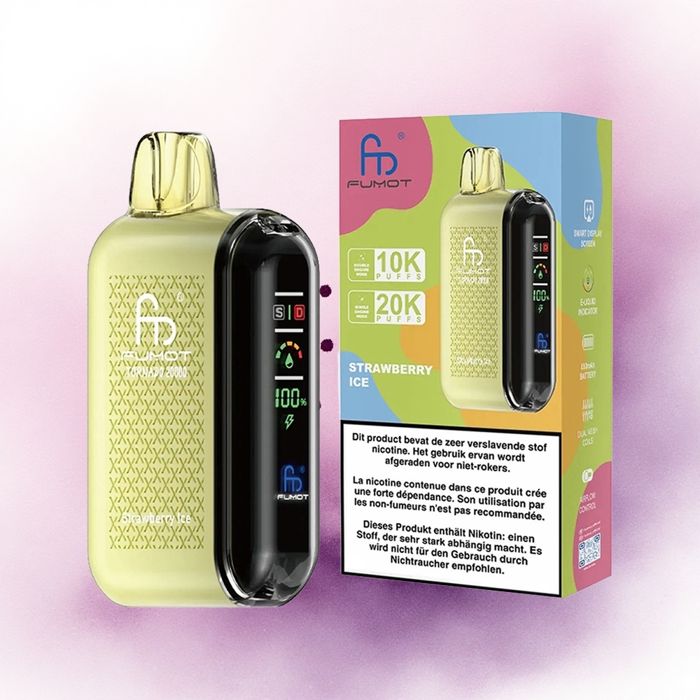 Fumot Tornado 20000 Puffs Caisă Gheață Dual Mesh 20ml 850mAh