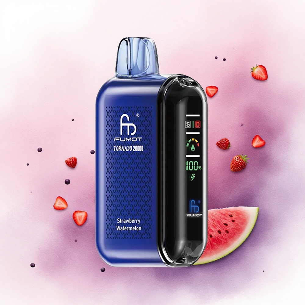 Fumot Tornado 20000 Puffs Căpșună Pepene Dual Mesh Coil 850mAh