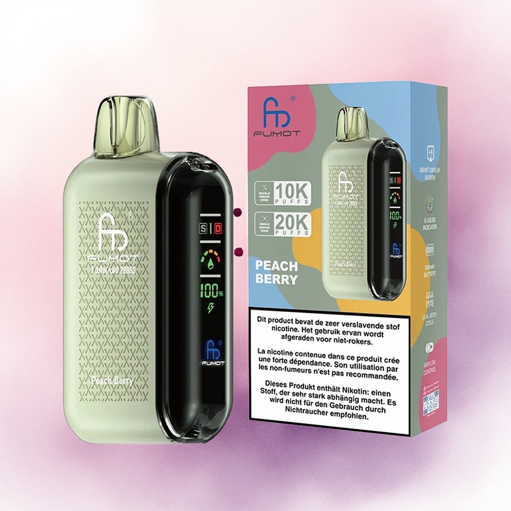 Fumot Tornado 20000 Puffs Piersic Berry cu 2 Nicotină și 850mAh