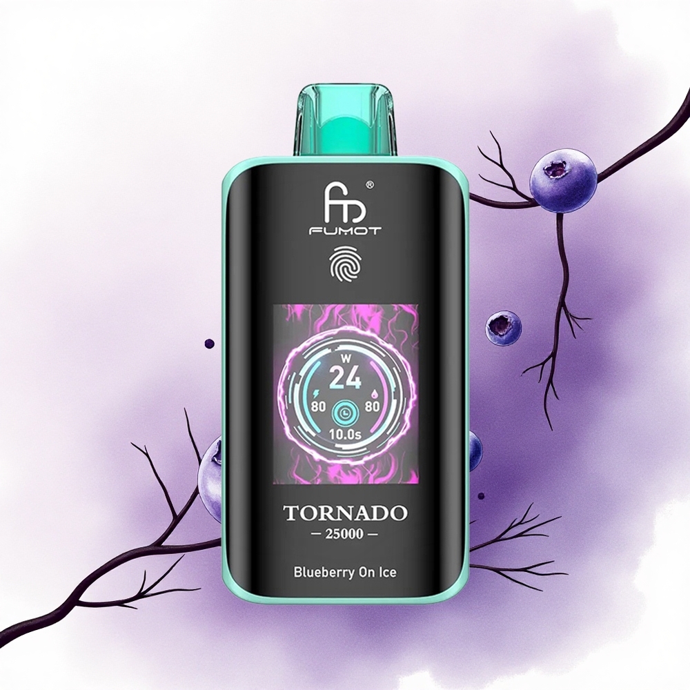 Fumot Tornado 25000 Puffs Afine pe Gheață cu 700mAh și 20ml