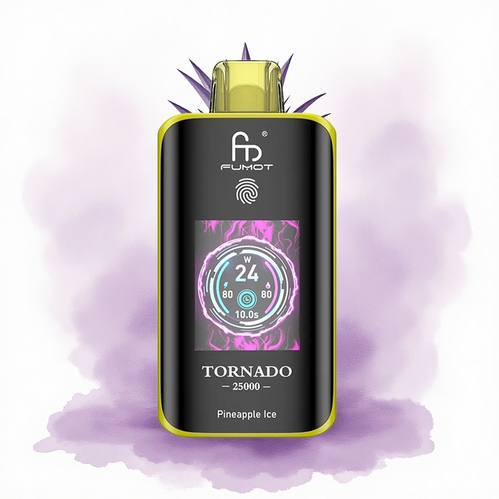 Fumot Tornado 25000 Puffs Ananas Gheață cu 700mAh și Nicotină 2/3/5