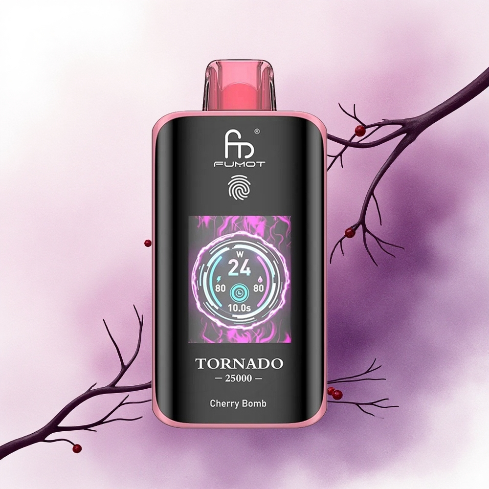 Fumot Tornado 25000 Puffs Bomba de Cireșe cu 700mAh și 20ml Lichid