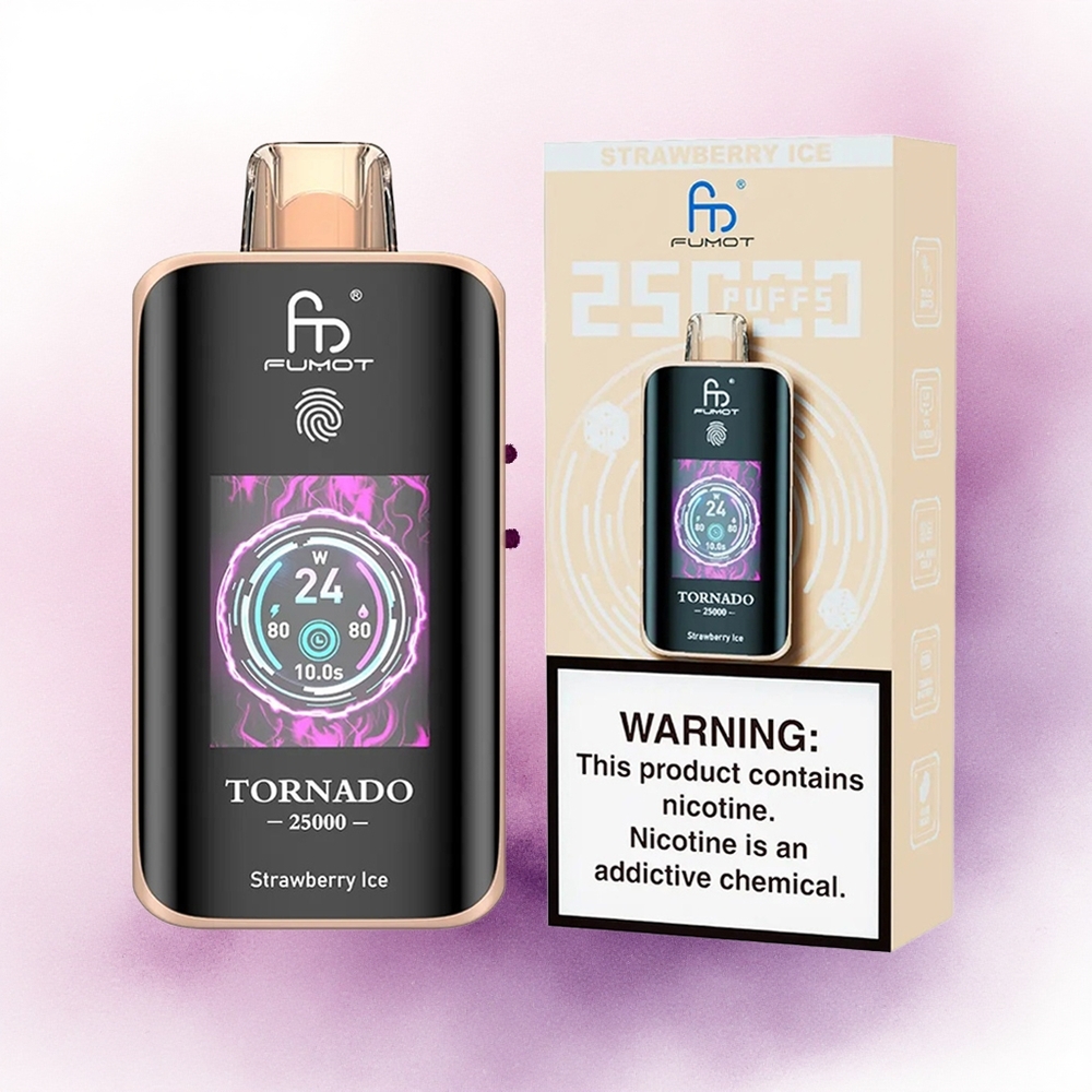 Fumot Tornado 25000 Puffs Căpșună Gheață 700mAh 20ml Nicotină 5