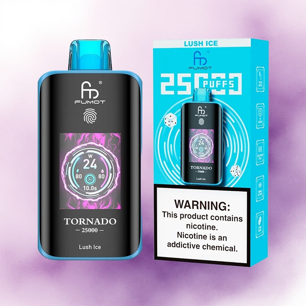 Fumot Tornado 25000 Puffs Gheață Lushos HD cu 20ml și 700mAh