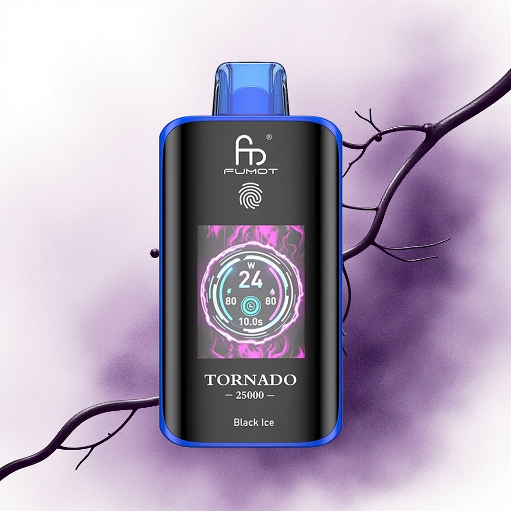 Fumot Tornado 25000 Puffs Gheață Neagră 700mAh 20ml Nicotină 0/2/3/5