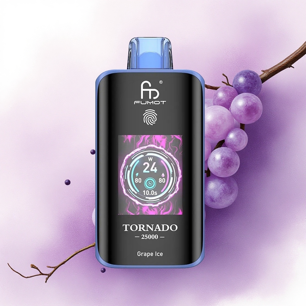 Fumot Tornado 25000 Puffs Gheață de Struguri cu 700mAh și 20ml