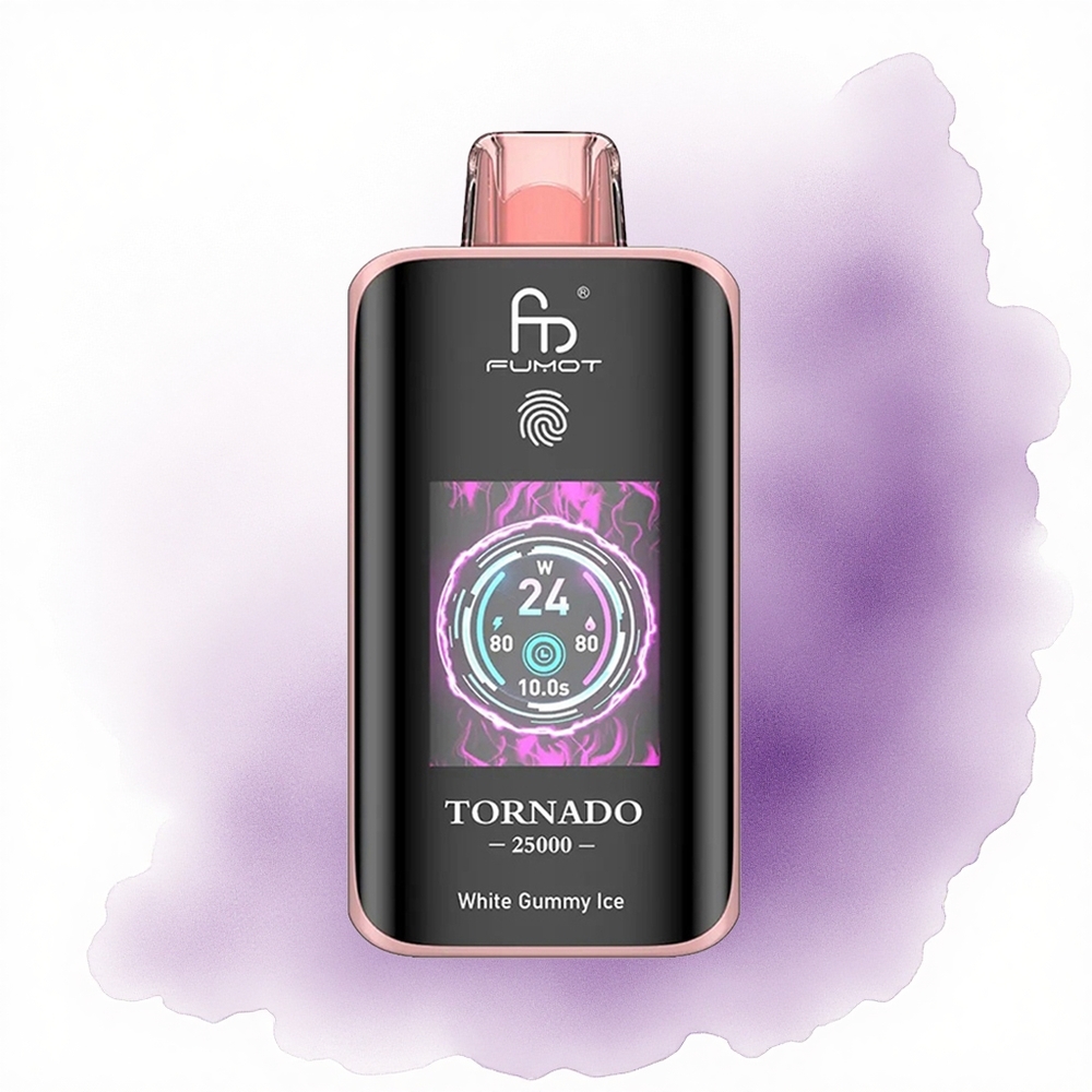 Fumot Tornado 25000 Puffs Gumă Albă de Gheață cu 700mAh și 20ml Lichid Pre-umplut