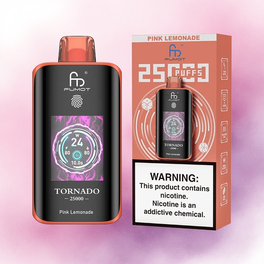 Fumot Tornado 25000 Puffs Limonadă Roz cu 700mAh și 20ml Lichid