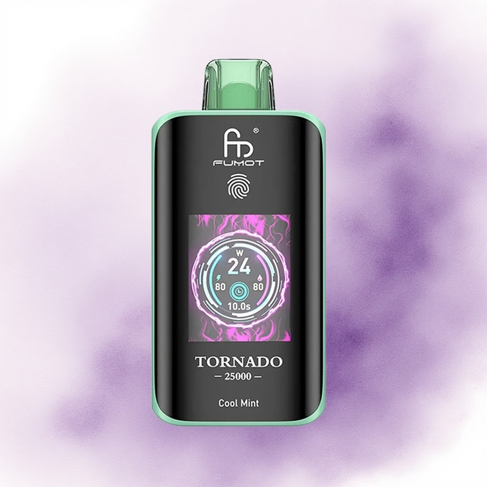 Fumot Tornado 25000 Puffs Mentă Rece cu Ecran HD și Baterie 700mAh