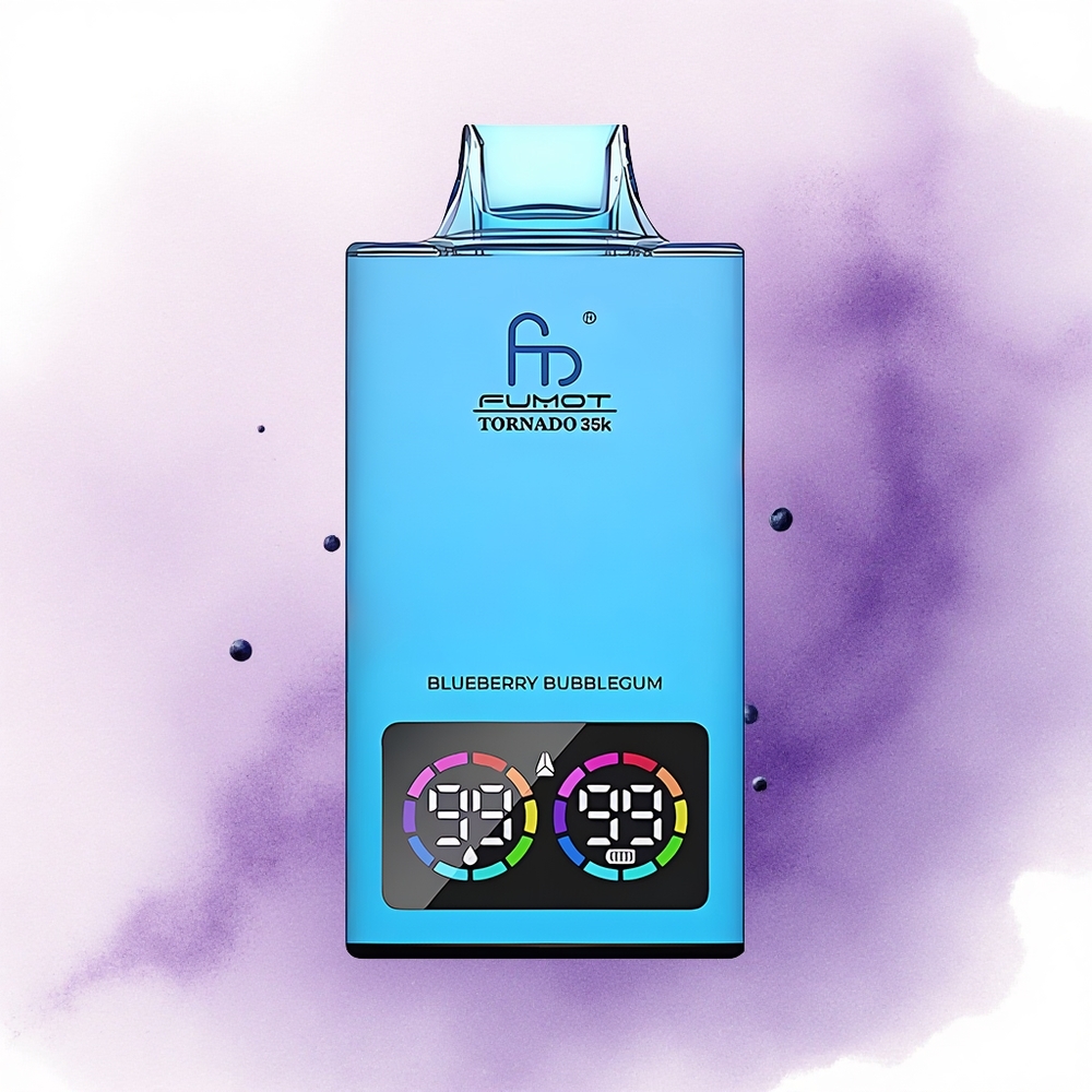 Fumot Tornado 35000 Puffs Bomboane de Afine cu Coil Dual și LED-uri RGB