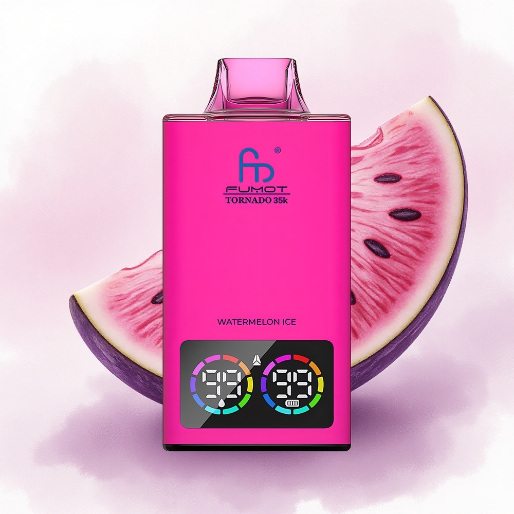 Fumot Tornado 35000 Puffs Pepene Gheață cu Baterie 700 mAh și Încărcare Rapidă