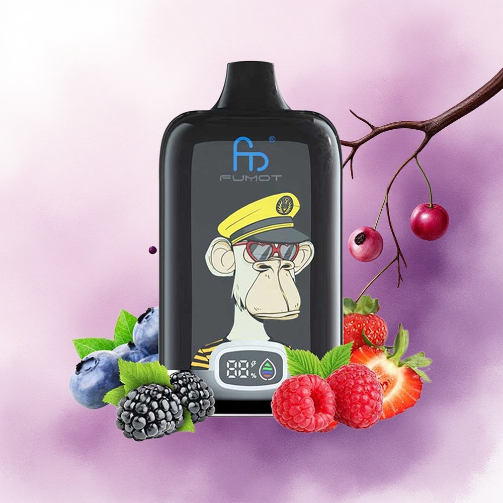 Fumot Tornado Digital Box 12000 Puffs Cireș Digital Box 20ml 550mAh 5 Nicotină