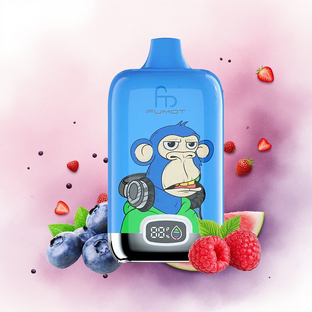 Fumot Tornado Digital Box 12000 Puffs Căpșună Pepene Verde 550mAh Mesh Coil Nicotine 5