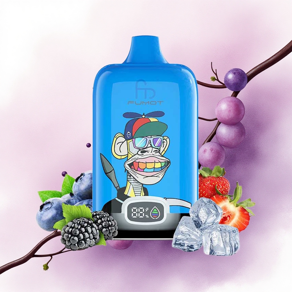 Fumot Tornado Digital Box 12000 Puffs Căpșună Strugure 550mAh MTL