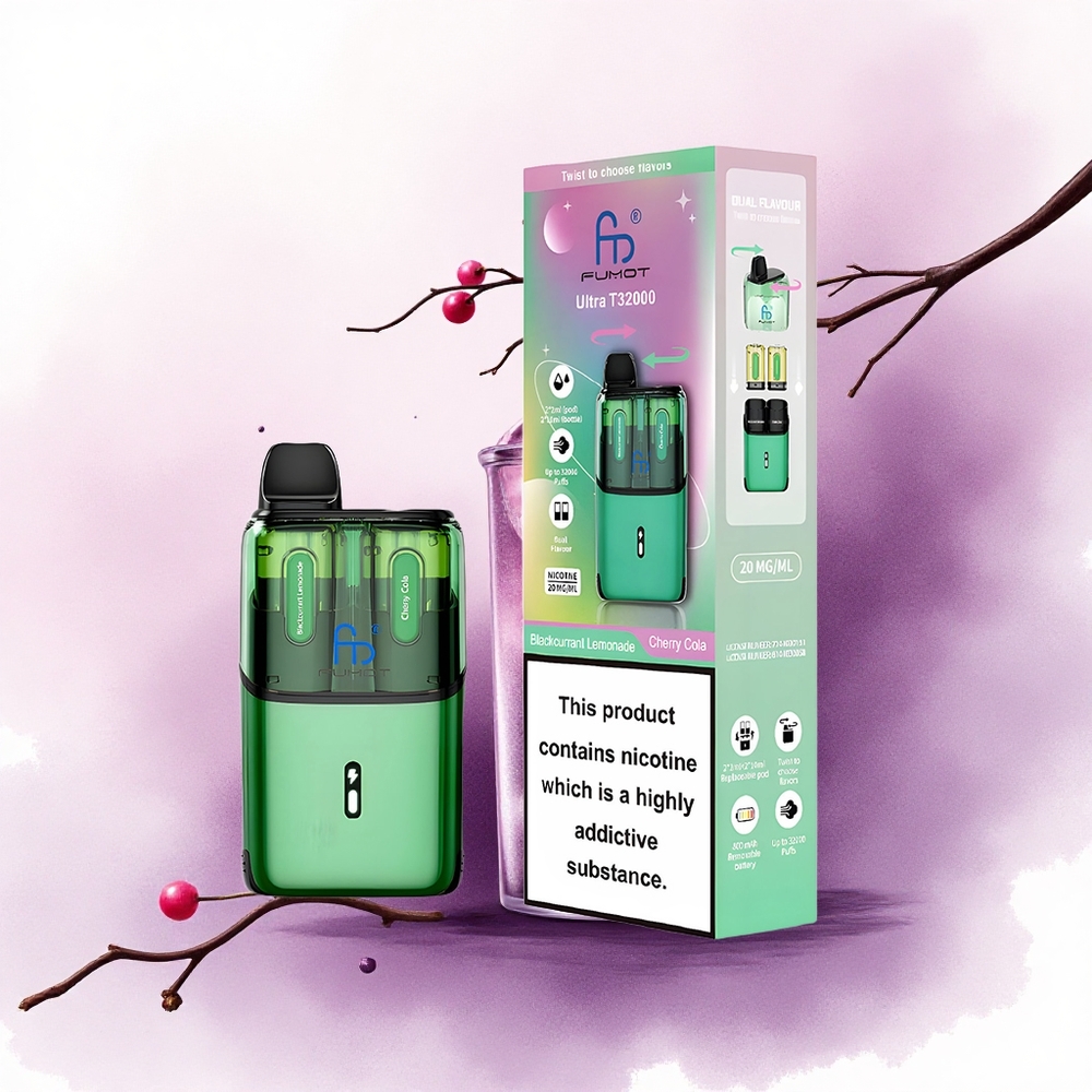 Fumot Ultra T32000 Puffs Coacăz Limonadă - Cola Cireșe 800mAh 2 Nicotină