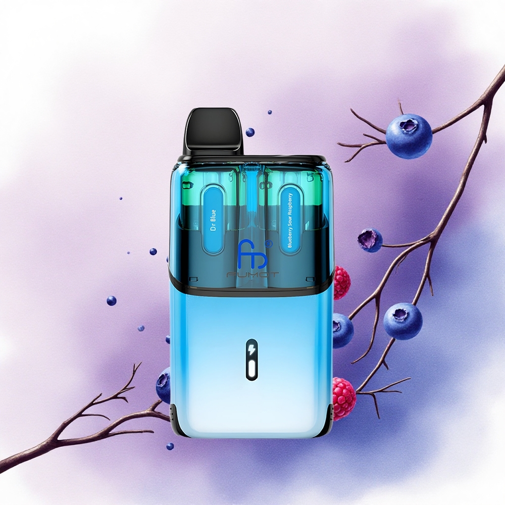 Fumot Ultra T32000 Puffs Dr Albastru - Afine Acidulată Zmeură cu 20mg Nicotină și 800mAh