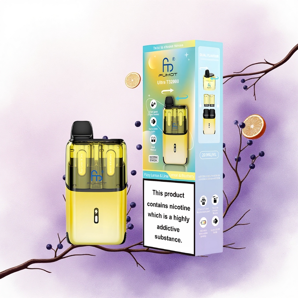 Fumot Ultra T32000 Puffs Lămâie  Afine cu 20mg Nicotină și 800mAh Baterie