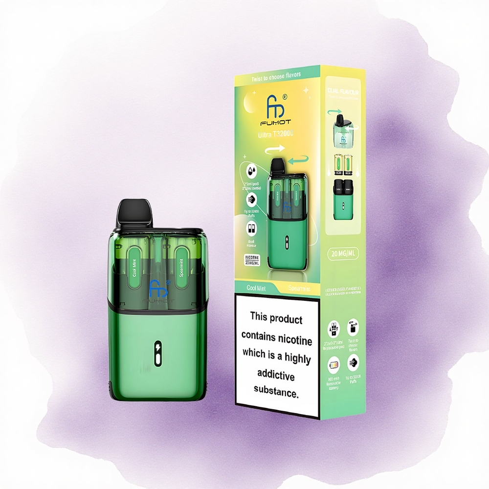 Fumot Ultra T32000 Puffs Mentă Rece - Spearmint cu 20mg nicotină și 800mAh