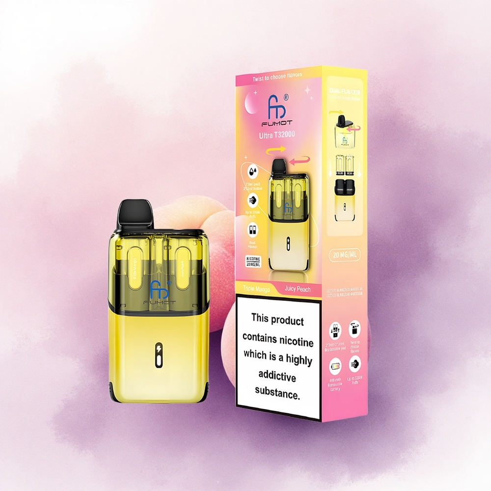 Fumot Ultra T32000 Puffs Triplu Mango - Piersică Succulentă cu 20mg Nicotină și 800mAh