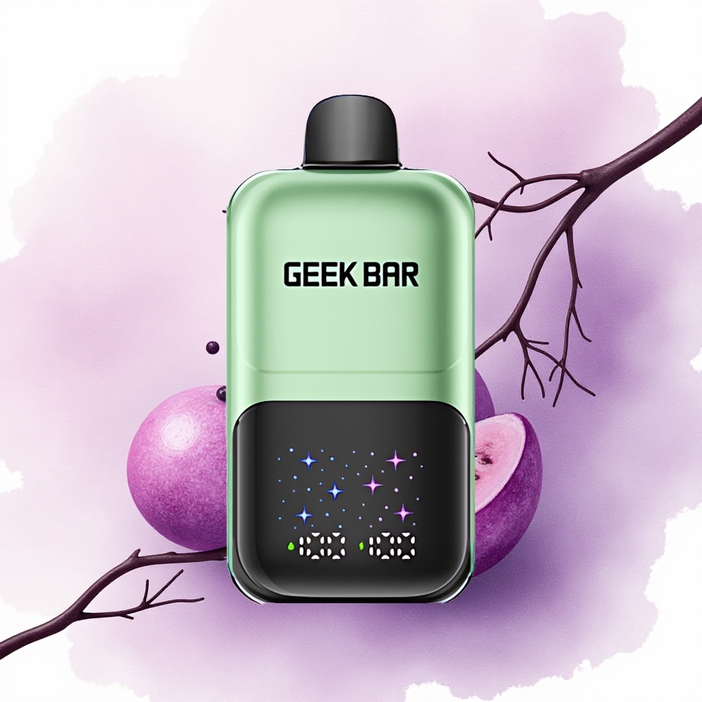 GEEK BAR 2GO 20ml 50000 Puffs Acidulate Dulci  Fructe Acerbe cu Ecran Interactiv și Două Rezervoare de 20mL