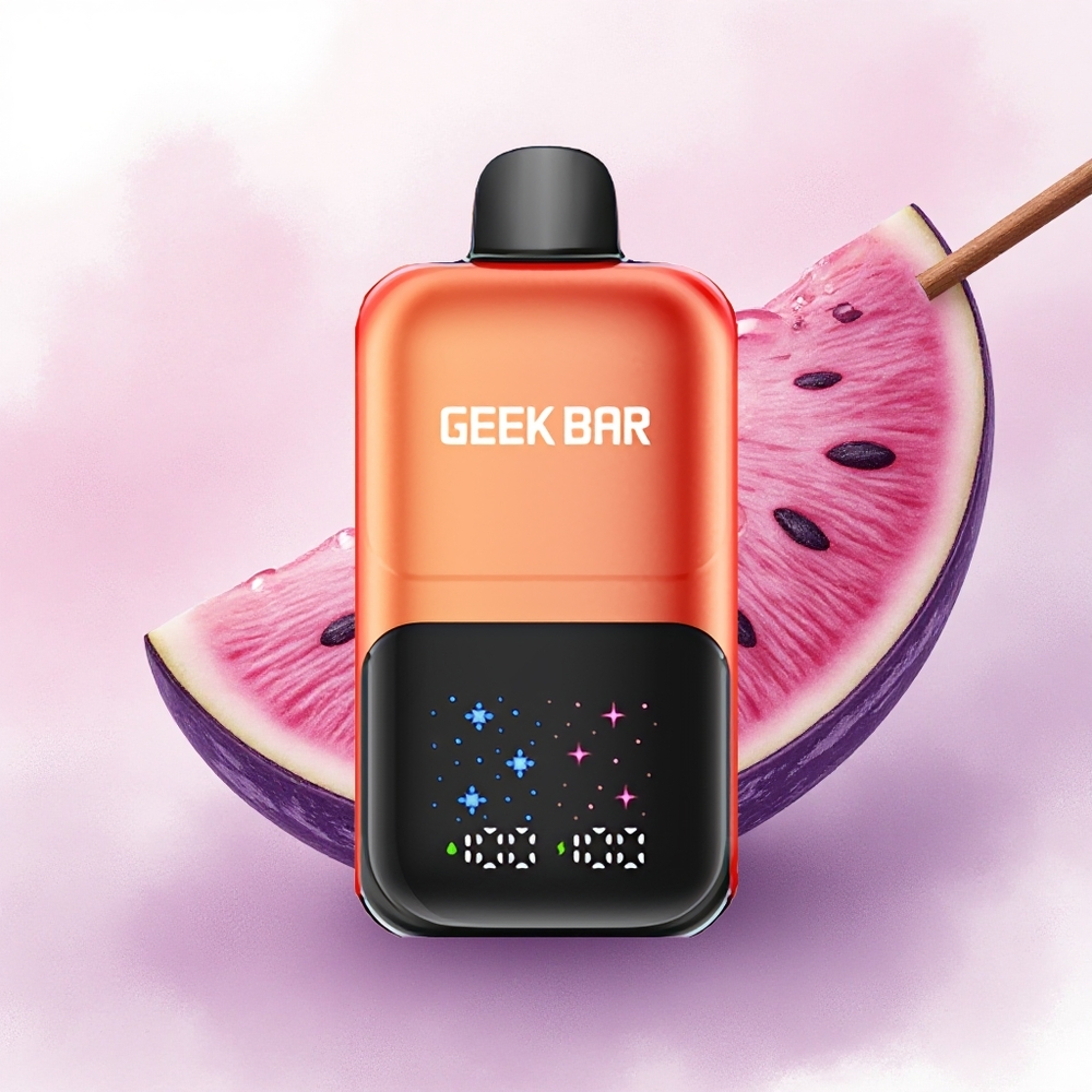 GEEK BAR 2GO 20ml 50000 Puffs Pepene Roșu Guma de mestecat Gheață cu Ecran Interactiv și 5 Nicotină