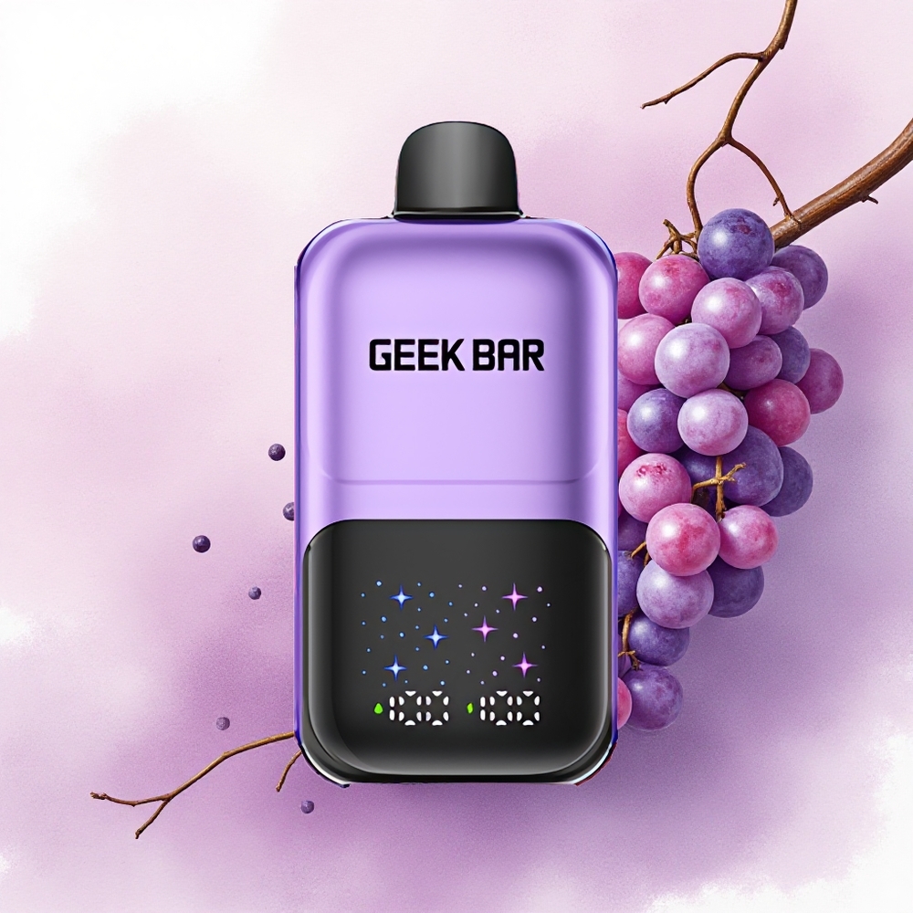 GEEK BAR 2GO 20ml 50000 Puffs Strugure  Zmeură cu Nicotină 5 și Baterie Reîncărcabilă