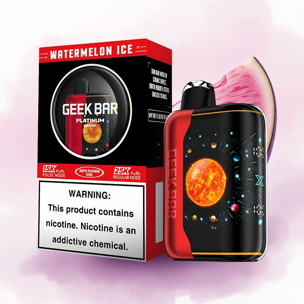 GEEK BAR Platinum Edition 25000 Puffs Pepene Gheață cu 2 nicotină și Dual Mesh Coil
