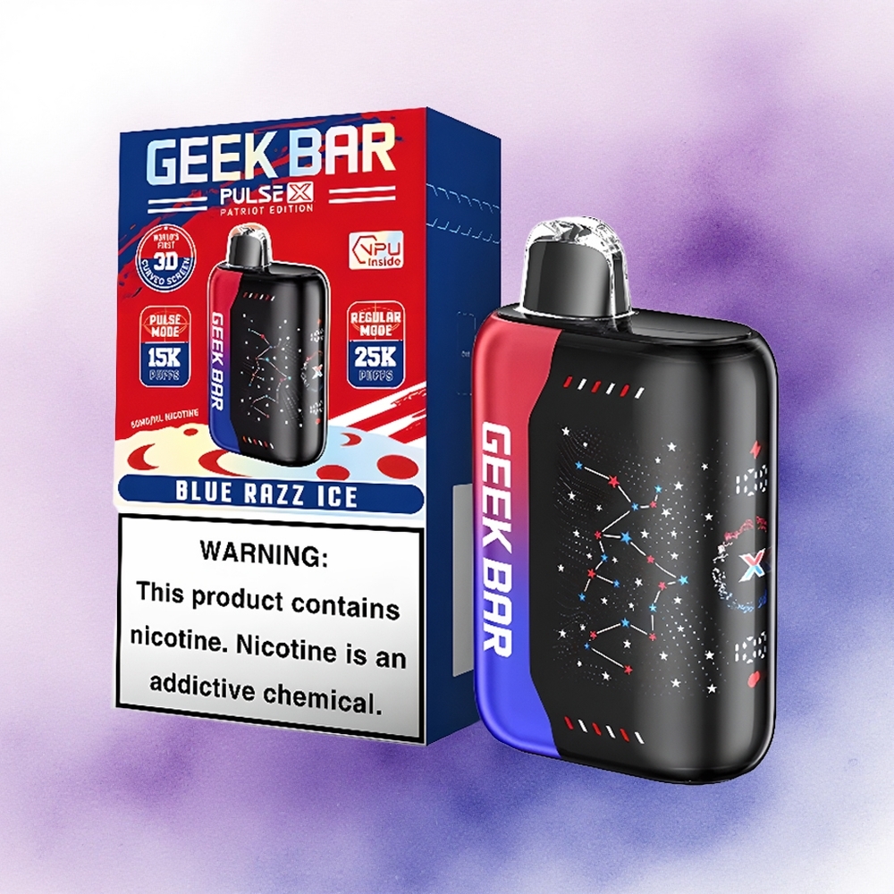 GEEK BAR Pulse X 25000 Puffs Ediția Patriot cu 18mL Lichid și Nicotină 0-5