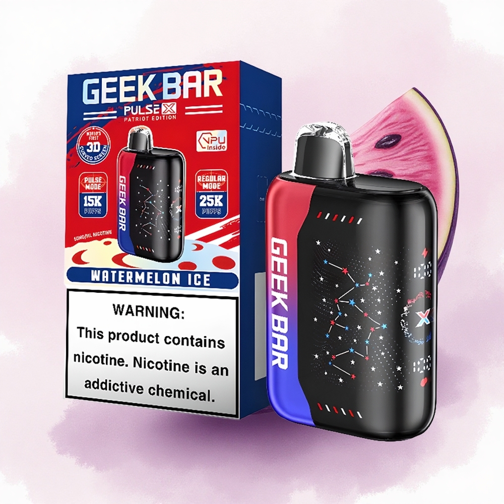 GEEK BAR Pulse X 25000 Puffs Ediția Patriot cu 18mL Lichid și Nicotină 0-5