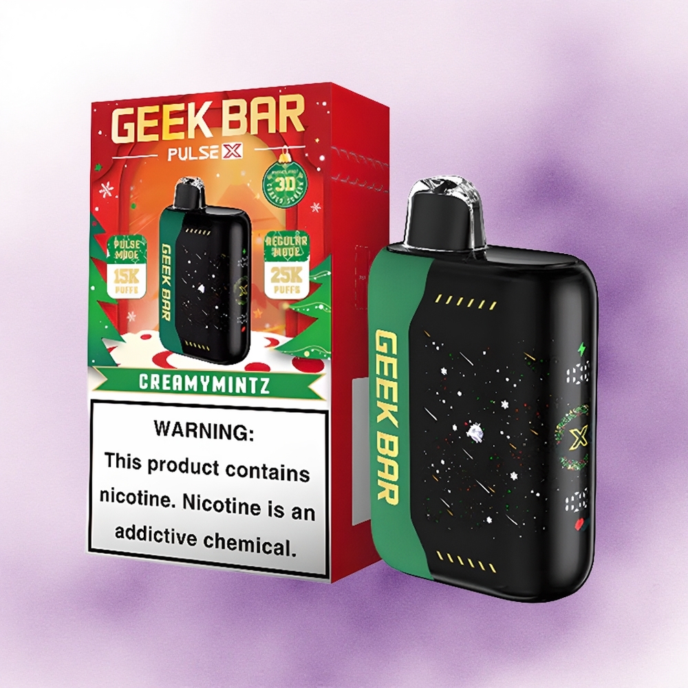 GEEK BAR Pulse X 25000 Puffs Ediția de Crăciun cu 18mL Lichid și Nicotină 0-5