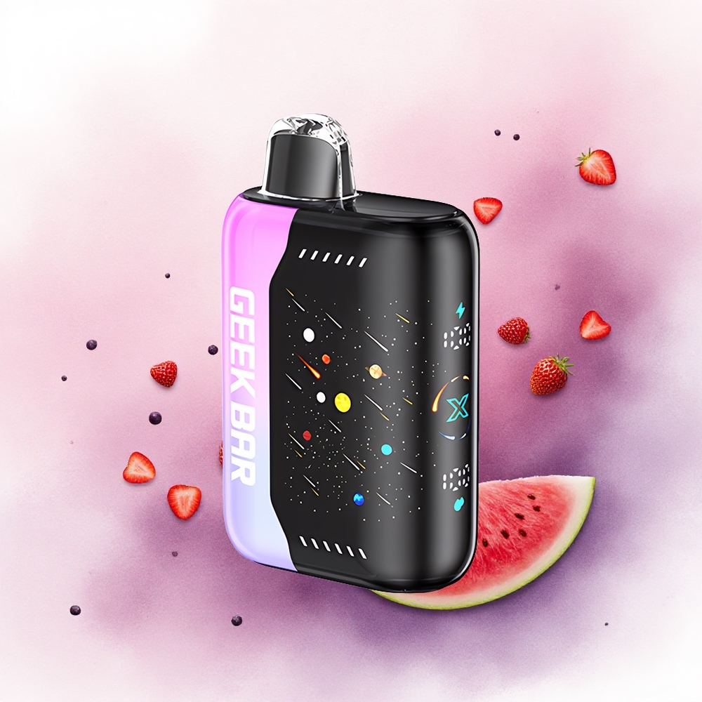 GEEK BAR Pulse X 42K Puffs Meteor Edition Pepene Roșu Căpșuni cu Nicotină 5 și Baterie 820mAh