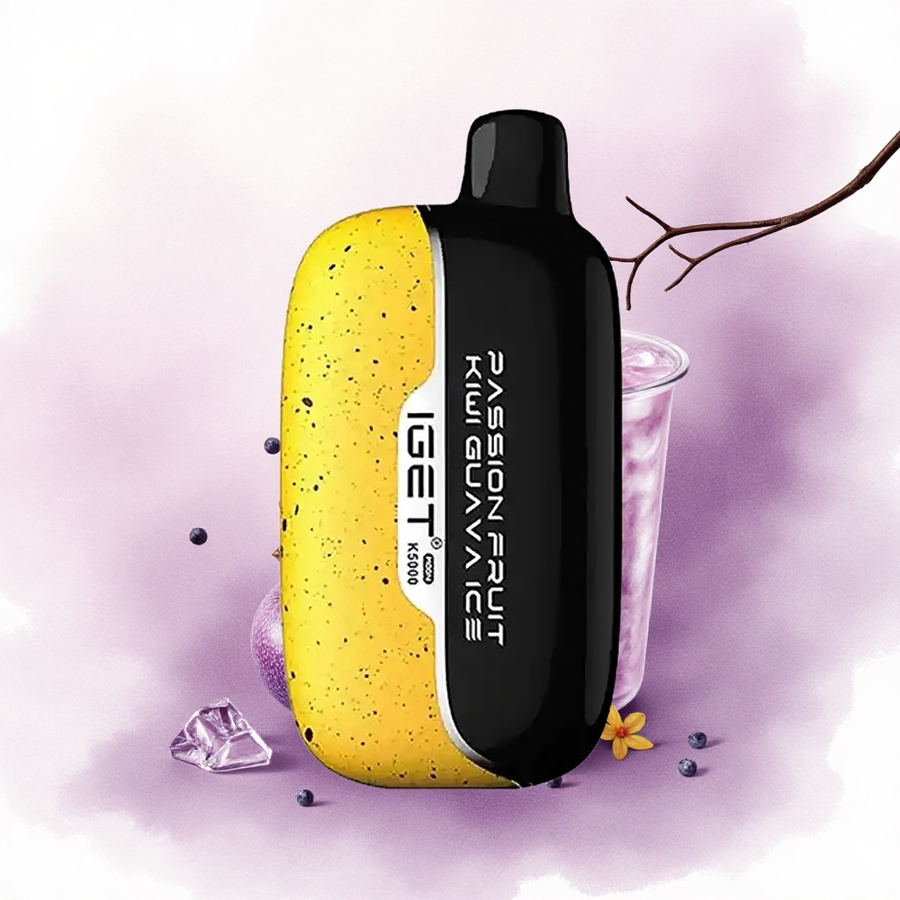 IGET Moon K5000 Puffs Fructul Pasiunii Kiwi Guava Gheață cu 5000 Pufuri și Coil Mesh 135 Ohm