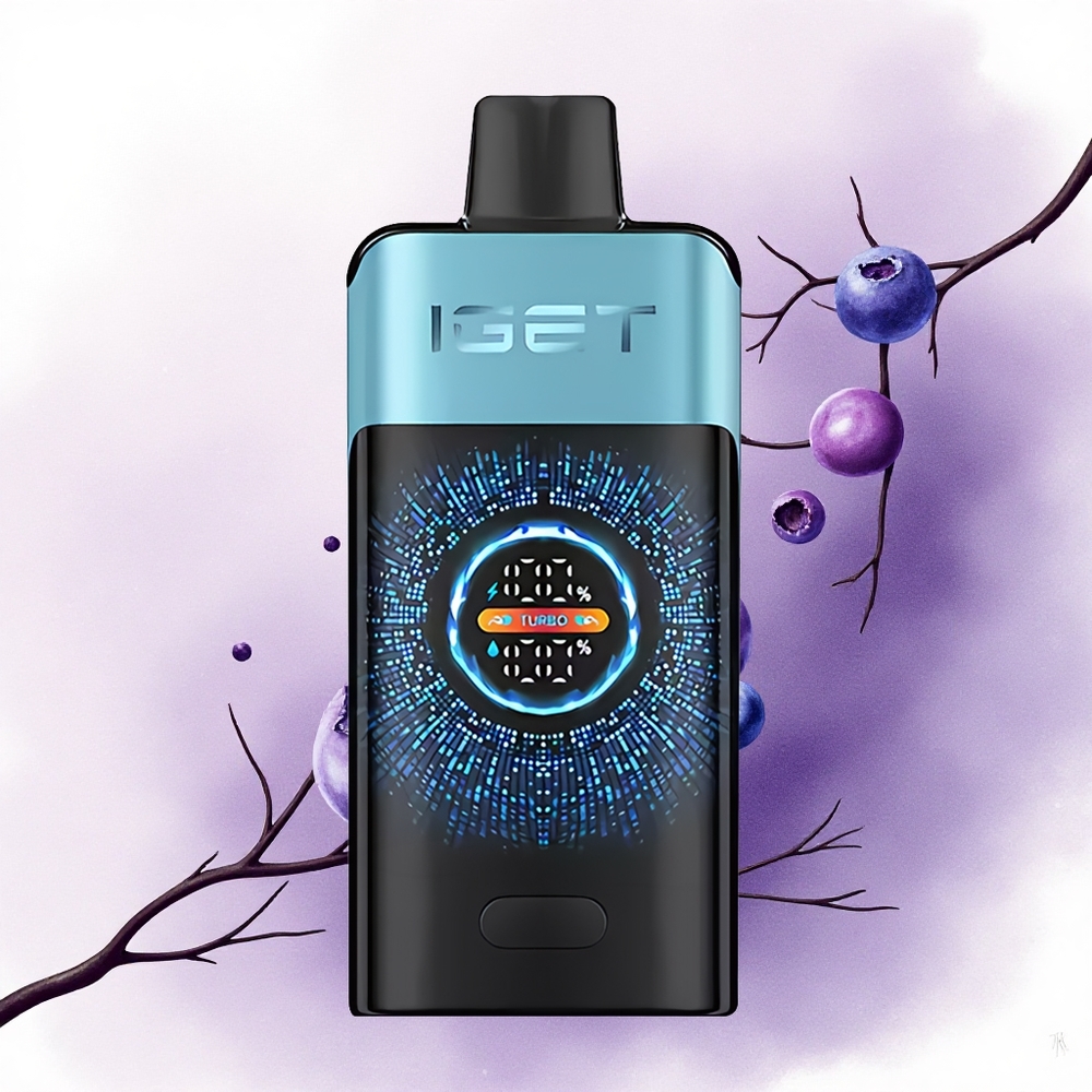 IGET ONE 12000 Puffs Afine Curbe Mari cu Ecran Colorat - Afină Înghețată 2700 mAh