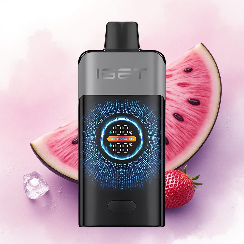 IGET ONE 12000 Puffs Căpșună Pepene Verde Gheață cu Ecran Color și 2700 mAh
