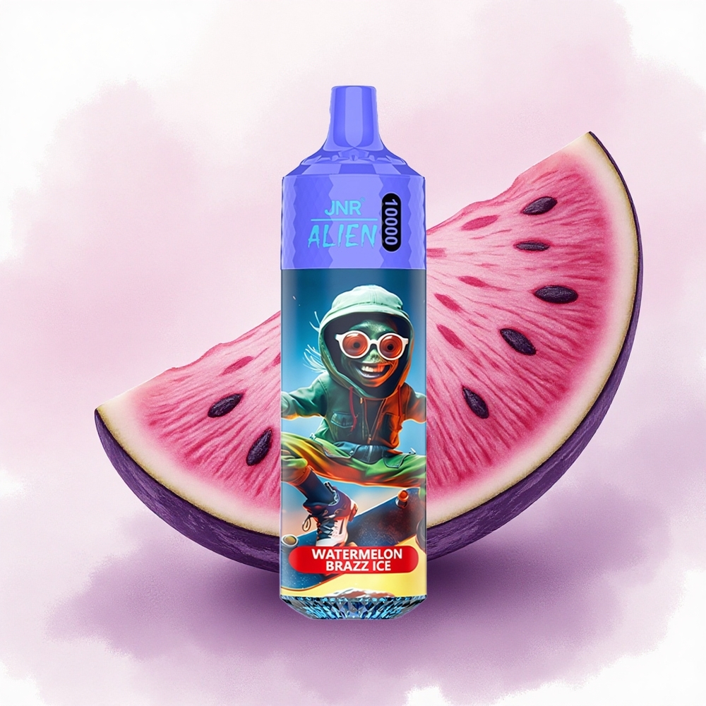 JNR Alien 10000 Pepene Verde Brazz Ice cu 850mAh și 20ml E-lichid
