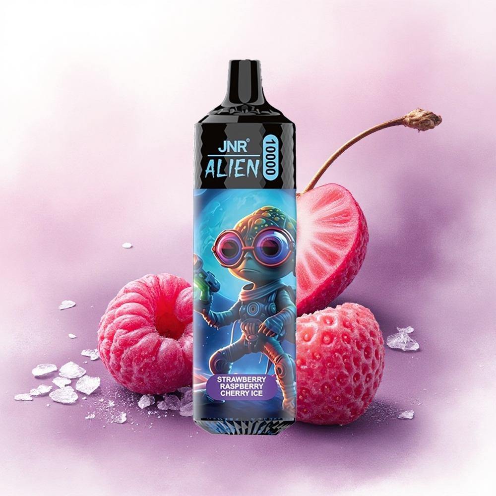 JNR Alien 10000 Înghețată de Căpșuni Zmeură Cireșe cu 850mAh și 20ml Lichid