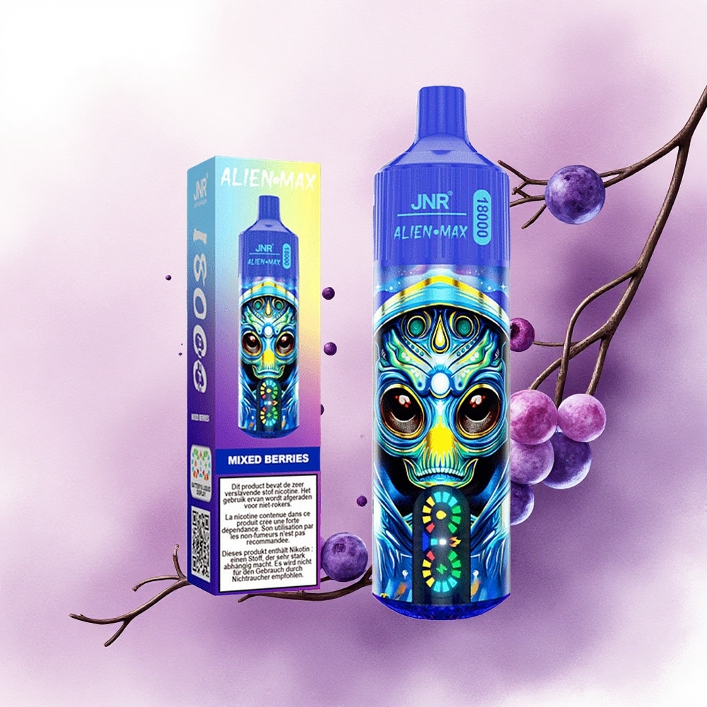 JNR Alien Max 18000 Amestec de Fructe de Pădure cu Afișaj LED și 850mAh