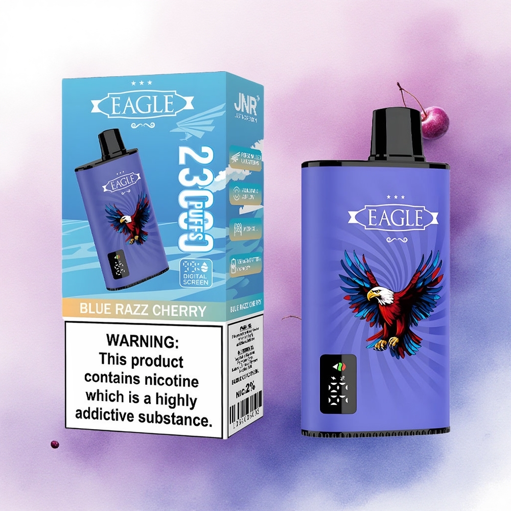 JNR EAGLE Smart 23000 Cireșă Razz Albastru cu Ecran Digital și 25ml e-Lichid