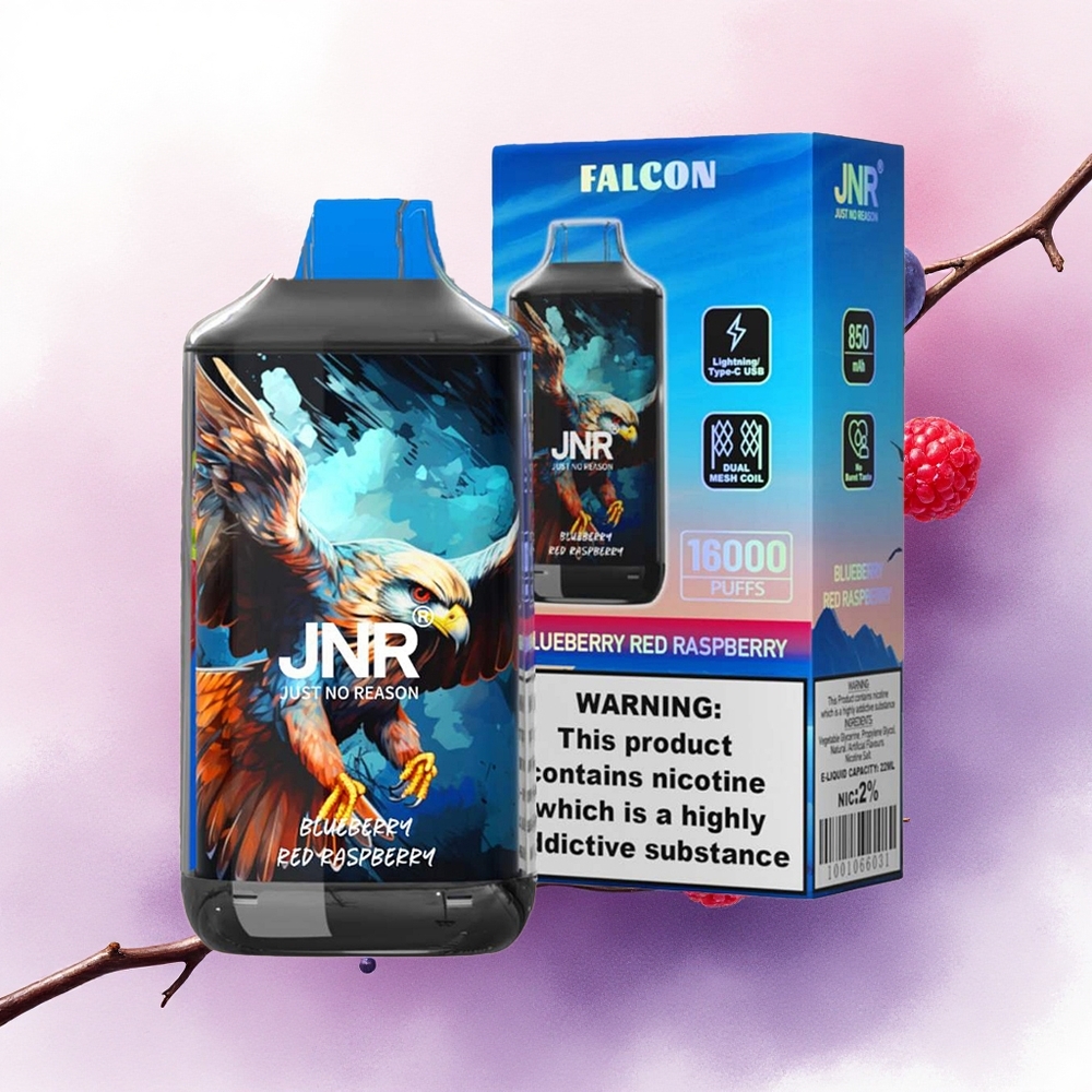 JNR Falcon 16000 Afine Roșii Zmeură cu 850 mAh și Nicotină 02