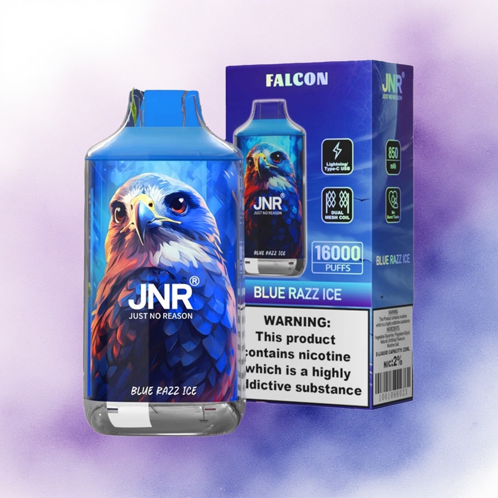 JNR Falcon 16000 Gheață Zmeură Albastră cu 850 mAh și Nicotină 2