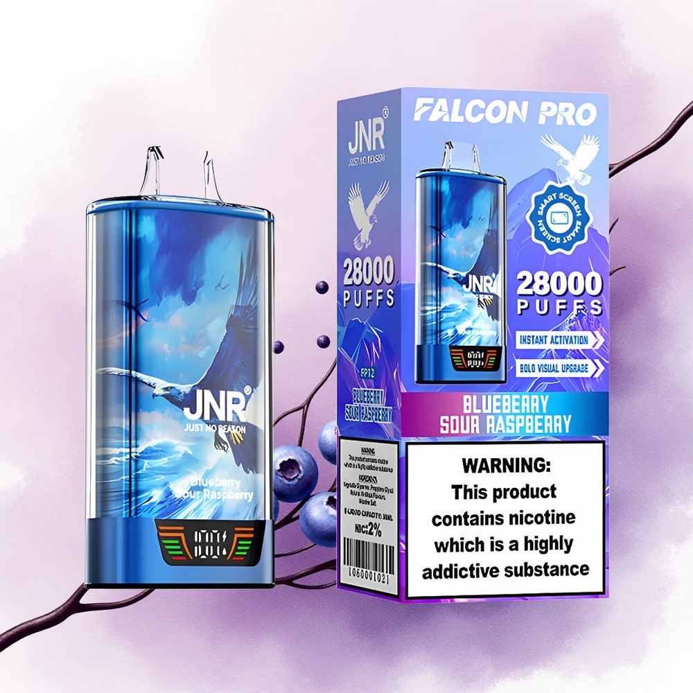 JNR Falcon Pro 28000 Afine acru Zmeură cu 5 Nicotină și 950mAh