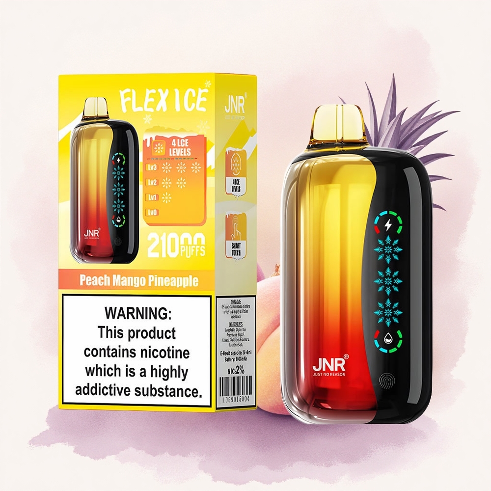 JNR Flex Ice 21000 Piersic Mango Ananas cu Ajustare Gheață și Conținut de Nicotină 5
