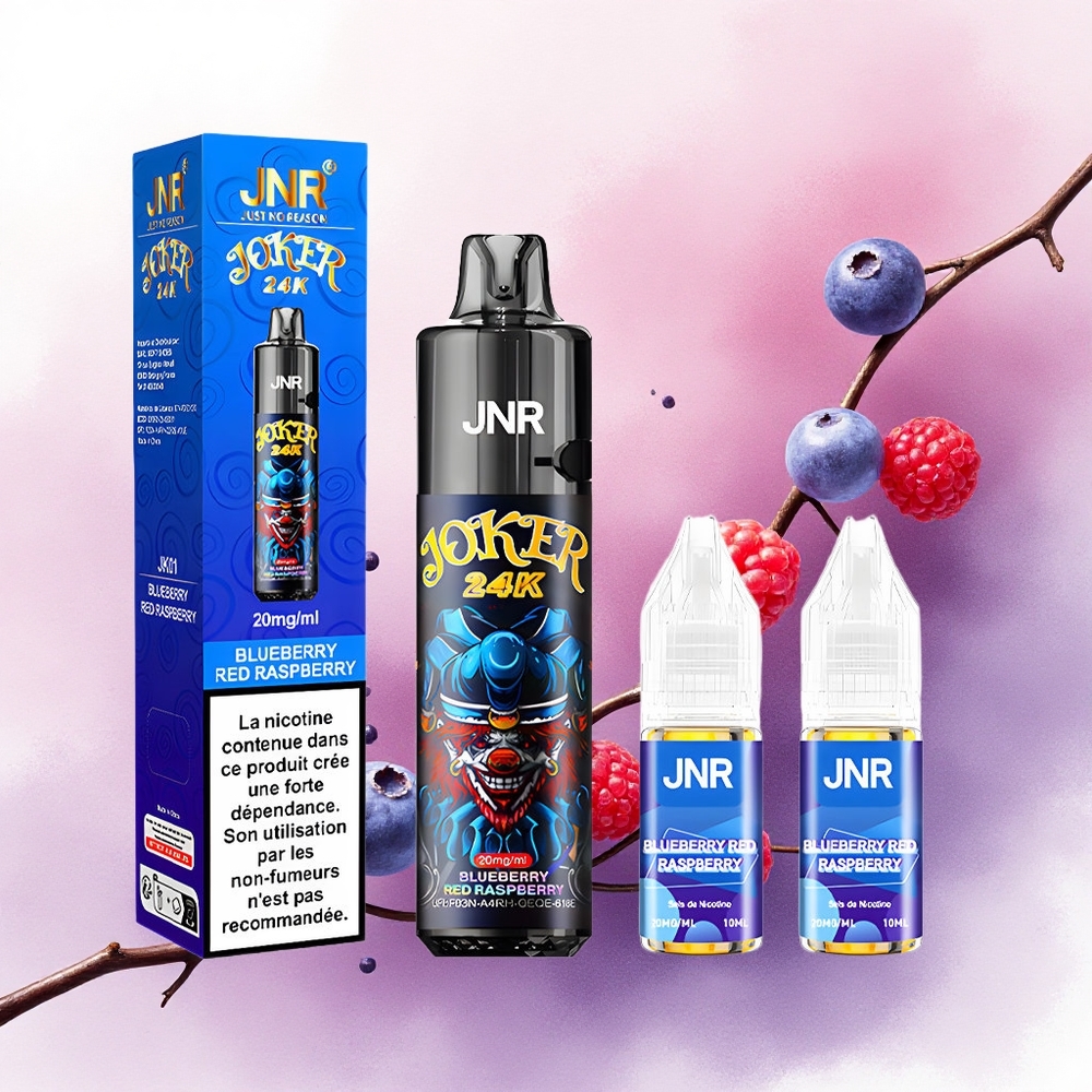 JNR Joker 24K Afine Roșii Zmeură cu 2 Nicotină și Baterie 800mAh