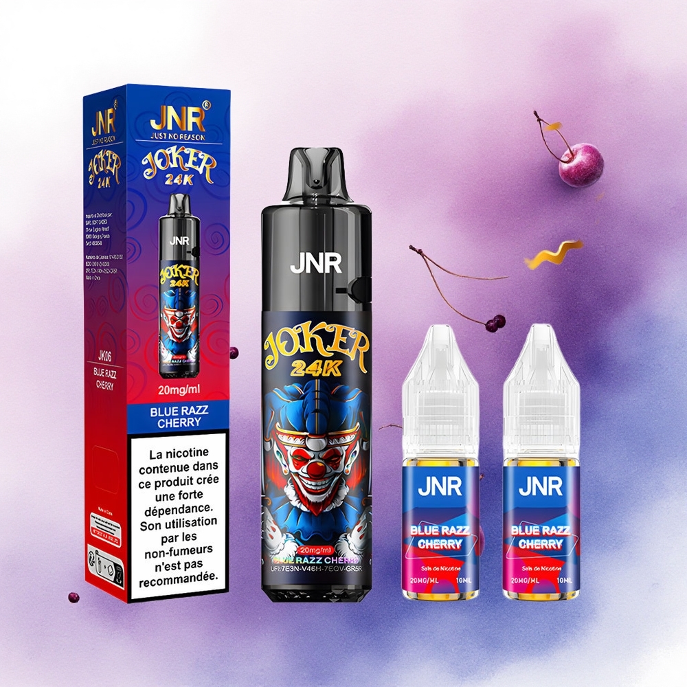 JNR Joker 24K Cireșă Zmeură Albastră cu 2 Nicotină și 800mAh