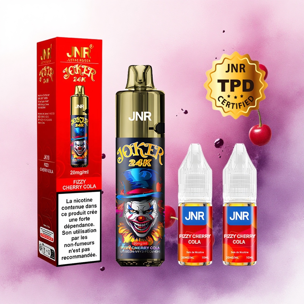 JNR Joker 24K Cola Cireșe eFerventă cu 2 Nicotină și Baterie 800mAh
